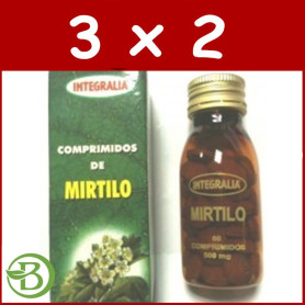 Pack 3x2 Comprimidos de Mirtilo Integralia