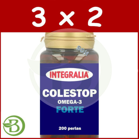 Pack 3x2 Colestop Omega 3 Forte 200 Perlas Integralia
