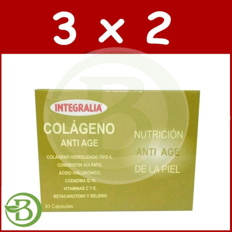 Pack 3x2 Colágeno Anti Age 30 Cápsulas Integralia
