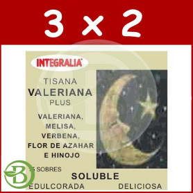 Pack 3x2 Valeriana Plus 15 Sobres Integralia