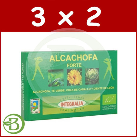 Pack 3x2 Alcachofa Forte Ecológica 60 Cápsulas Integralia