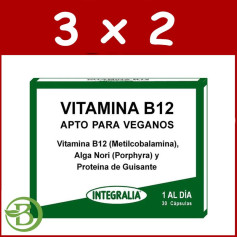 Pack 3x2 Vitamina B12 Vegana 30 Capsulas Integralia