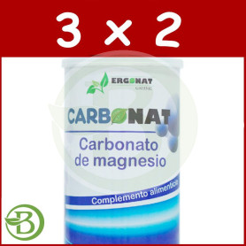 Pack 3x2 Carbonato De Magnesio 150Gr. Ergonat