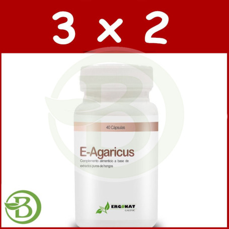 Pack 3x2 Micosphere E-Agaricus 40 Cápsulas Ergonat