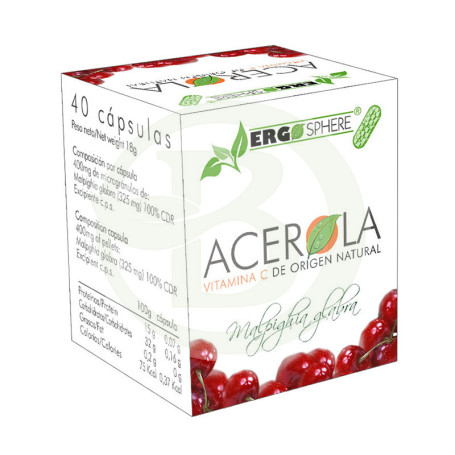 Ergosphere Acerola 40 Capsulas Ergonat