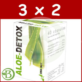 Pack 3x2 Aloe Detox 40 Capsulas Ergonat