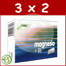 Pack 3x2 Ergotab Magnesio con Vitamina B6 30 Comprimidos Ergonat