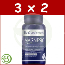 Pack 3x2 Magnesio Citrato 100 Capsulas Ergonat