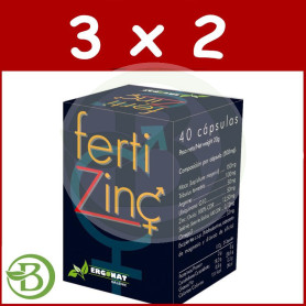 Pack 3x2 Fertizinc 40 Capsulas Ergonat