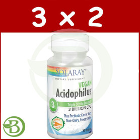 Pack 3x2 Acidophilus Plus 30 Cápsulas Solaray