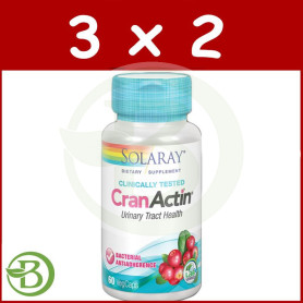 Pack 3x2 Cran Actin 60 Cápsulas Solaray