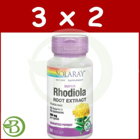 Pack 3x2 SUPER RHODIOLA 60 CAPSULAS VEGETALES SOLARAY