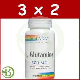 Pack 3x2 L-Glutamine 500Mg. 50 Cápsulas Solaray