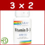 Pack 3x2 Vitamina D3 400UI 120 Perlas Solaray