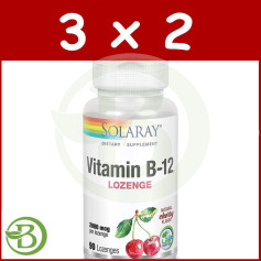 Pack 3x2 Vitamina B12 2.000Mcg. 90 Comprimidos Solaray