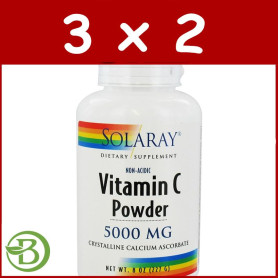 Pack 3x2 Non Acid Vitamina C 227Gr. Solaray