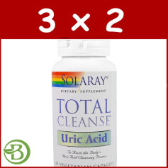 Pack 3x2 Total Cleanse Uric Acid 60 Cápsulas Solaray