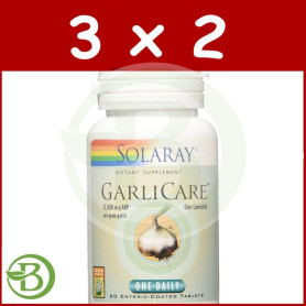 Pack 3x2 Garlicare 10.000Mcg. 60 Comprimidos Solaray