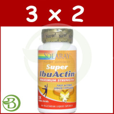 Pack 3x2 Super Ibuactin 60 Cápsulas Solaray
