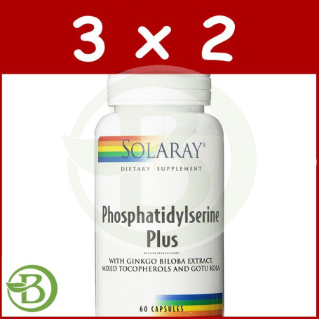 Pack 3x2 Phosphatidylserine Plus 60 Cápsulas Solaray
