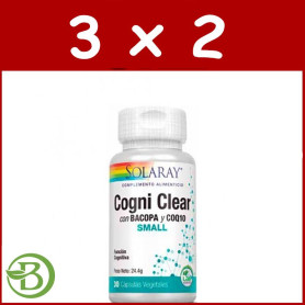 Pack 3x2 Small Cogni Clear 30 Cápsulas Vegetales Solaray