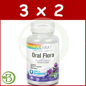 Pack 3x2 Sambuactin Oral Flora 30 Comprimidos Solaray