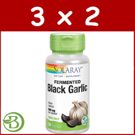 Pack 3x2 Black Garlic Bulb 50 Cápsulas Solaray