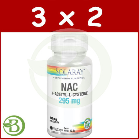 Pack 3x2 Nac 295Mg. 60 Cápsulas Solaray