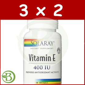Pack 3x2 Vitamina E 50 Cápsulas Solaray