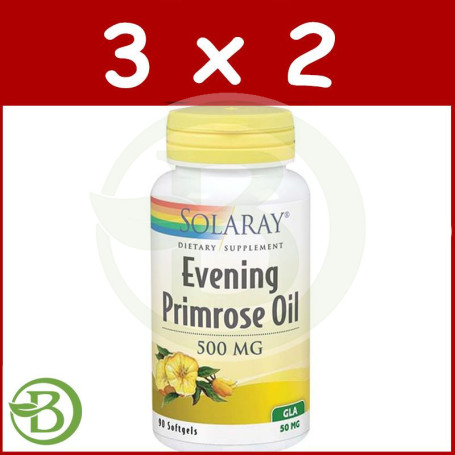 Pack 3x2 Evening Primrose Oil 90 Perlas Solaray