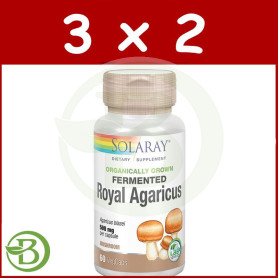 Pack 3x2 Royal agaricus 500Mg. 60 Cápsulas Solaray