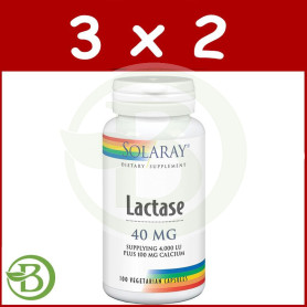 Pack 3x2 Lactase 40Mg. 100 Cápsulas Solaray