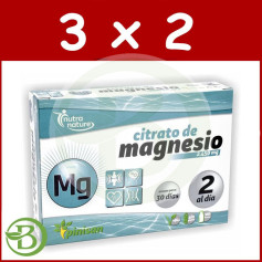 Pack 3x2 Citrato De Magnesio 30 Capsulas Pinisan