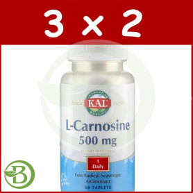 Pack 3x2 L-Carnosine 500Mg. 30 Comprimidos Kal
