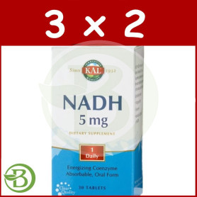 Pack 3x2 Nadh 50Mg. 30 Comprimidos Kal