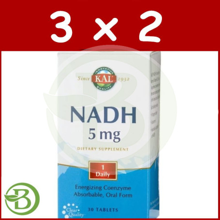 Pack 3x2 Nadh 50Mg. 30 Comprimidos Kal