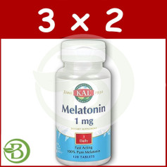 Pack 3x2 Melatonin 1Mg. 120 Comprimidos Kal
