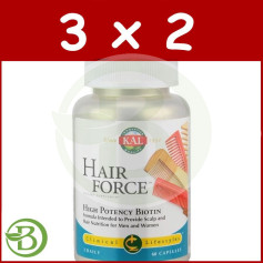 Pack 3x2 Hair Force 60 Comprimidos Kal