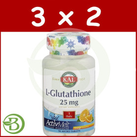 Pack 3x2 L-Glutation 25Mg. 90 Comprimidos Kal
