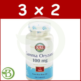 Pack 3x2 Gamma Oryzanol 100Mg. 100 Tabletas Kal