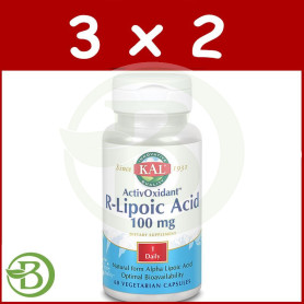 Pack 3x2 R-Lipoic Activoxidant 60 Cápsulas Kal