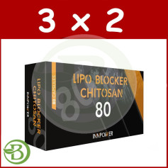 Pack 3x2 Lipo Blocker Chitosán 80 Cápsulas Innpower