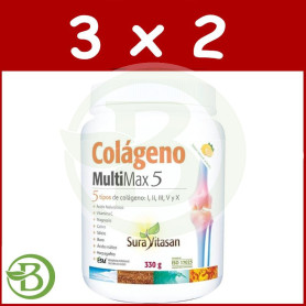 Pack 3x2 Colágeno Multi Max 5 330Gr Sura Vitasan