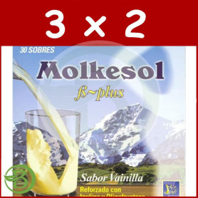 Pack 3x2 Molkesol 30 Sobres Vainilla Ynsadiet