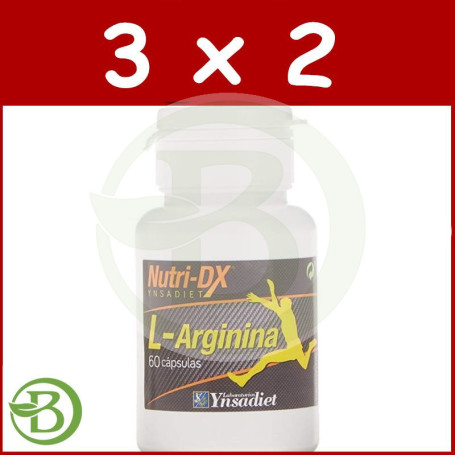 Pack 3x2 Nutri Dx L-Arginina 60 Cápsulas Ynsadiet