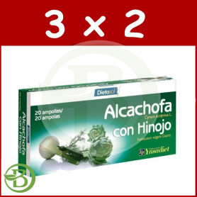 Pack 3x2 Alcahofa con Hinojo 20 Ampollas Ynsadiet