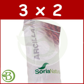 Pack 3x2 Arcilla Fina 1Kg. Soria Natural