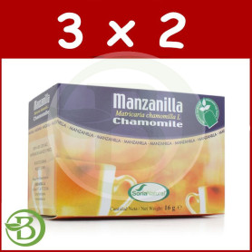 Pack 3x2 Infusiones de Manzanilla 20 Filtros Soria Natural