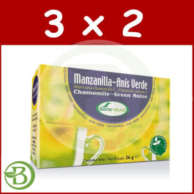 Pack 3x2 Infusiones de Manzanilla con Anís 20 Filtros Soria Natural