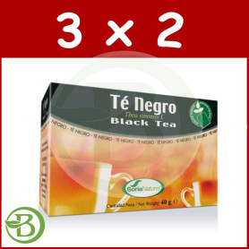 Pack 3x2 Infusiones de Té Negro 20 Filtros Soria Natural